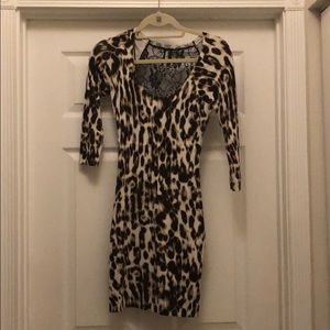 Guess knit leopard print sweater dress - Small